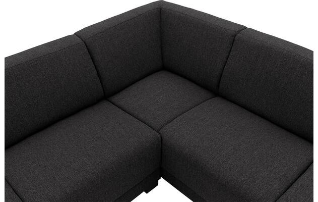 Goossens loungebank my style zwart stof - 8229467-06