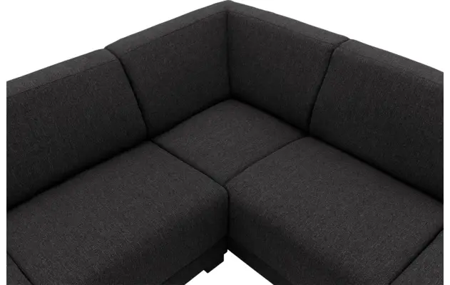 Goossens loungebank my style zwart stof - 8229467-06