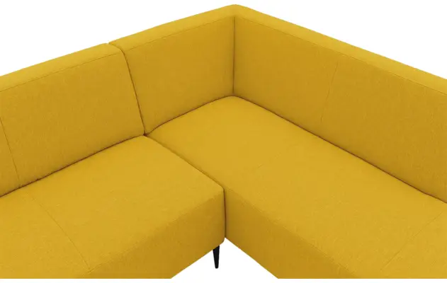 Goossens hoekbank key west geel stof - 8229531-06-gespiegeld