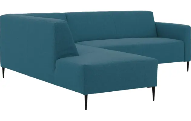 Goossens hoekbank key west blauw stof - 8229538-04-gespiegeld