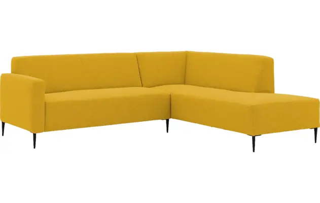 Goossens hoekbank key west geel stof - 8229542-02