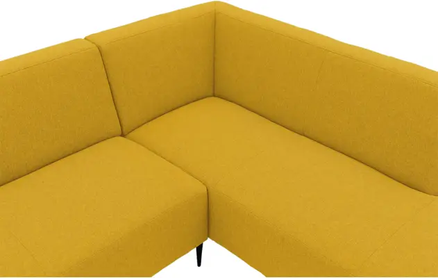 Goossens hoekbank key west geel stof - 8229542-06
