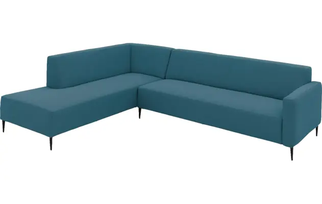 Goossens hoekbank key west blauw stof - 8229544-03-gespiegeld