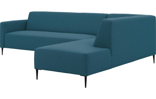 Goossens hoekbank key west blauw stof - 8229544-04