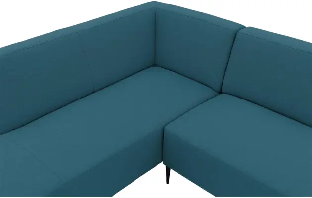 Goossens hoekbank key west blauw stof - 8229544-06-gespiegeld