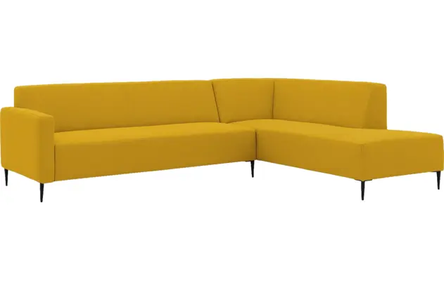 Goossens hoekbank key west geel stof - 8229548-02