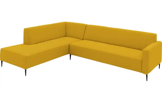 Goossens hoekbank key west geel stof - 8229548-03-gespiegeld
