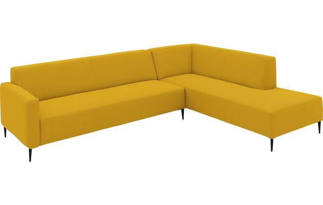 Goossens hoekbank key west geel stof - 8229548-03
