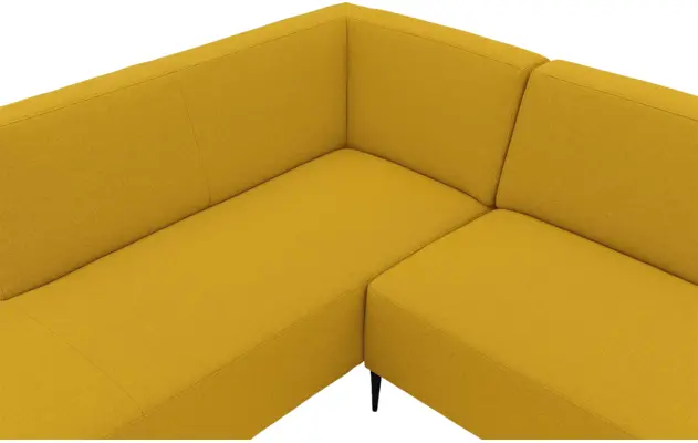 Goossens hoekbank key west geel stof - 8229548-06-gespiegeld