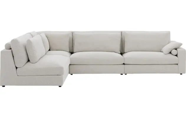 Goossens hoekbank odette wit stof - 8229553-01-gespiegeld