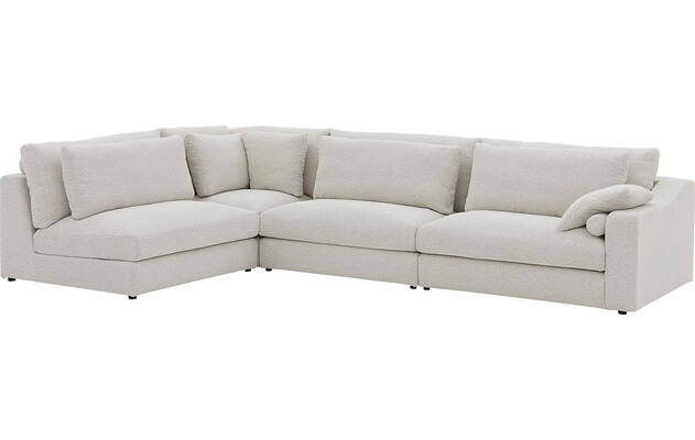 Goossens hoekbank odette wit stof - 8229553-04-gespiegeld