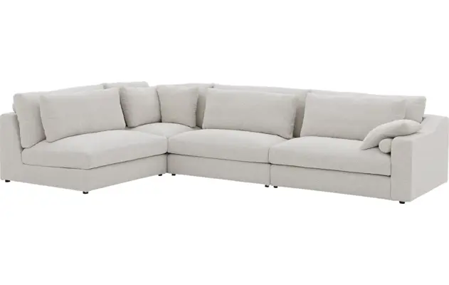Goossens hoekbank odette wit stof - 8229553-04-gespiegeld