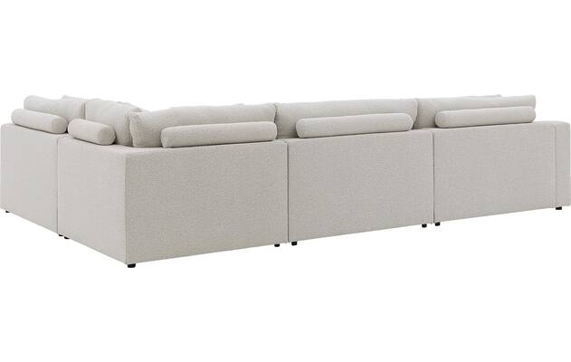 Goossens hoekbank odette wit stof - 8229553-09