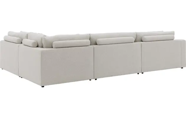 Goossens hoekbank odette wit stof - 8229553-09