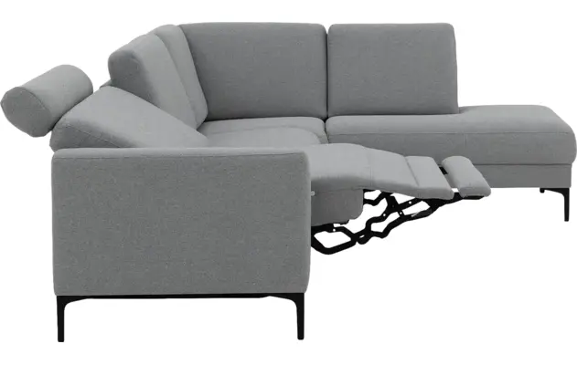 Goossens hoekbank dallas grijs stof - 8229628-17