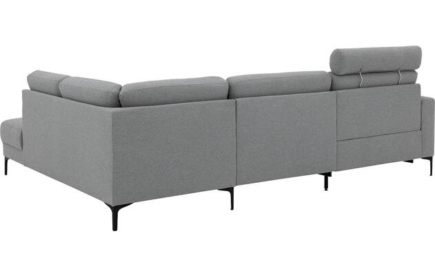 Goossens hoekbank dallas grijs stof - 8229628-18
