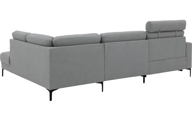 Goossens hoekbank dallas grijs stof - 8229628-18