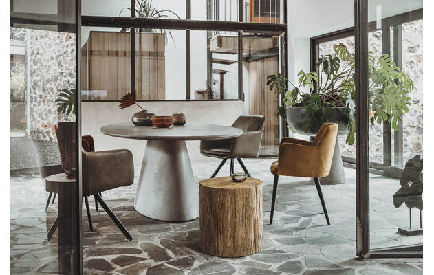 Goossens eettafel stone grijs beton - 8229726-01