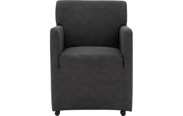 Goossens eetkamerstoel montana grijs micro leer - 8229738-02