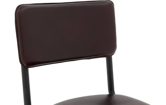 Goossens eetkamerstoel chaplin bruin leer - 8229742-06