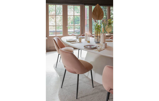 Goossens eettafel stone wit beton - 8229774-03