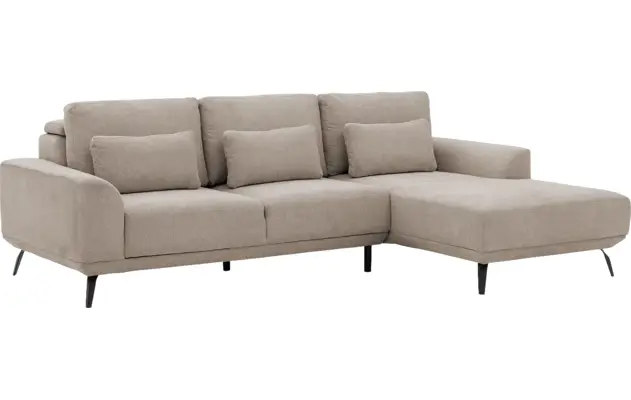 Goossens excellent loungebank princess beige stof - 8229789-02-gespiegeld