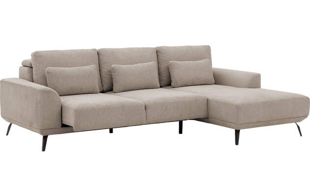 Goossens excellent loungebank princess beige stof - 8229789-03-gespiegeld