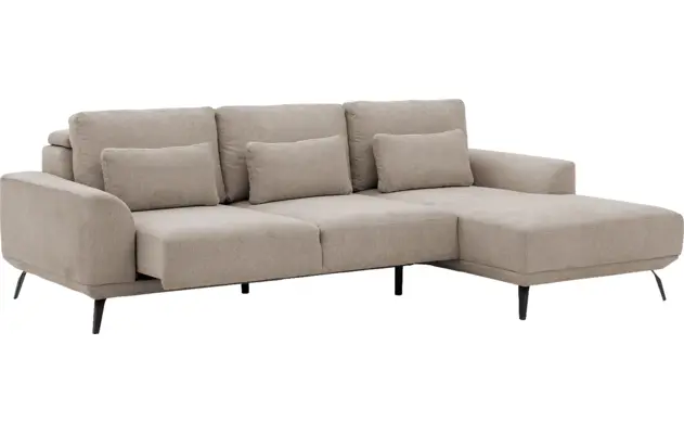 Goossens excellent loungebank princess beige stof - 8229789-03-gespiegeld