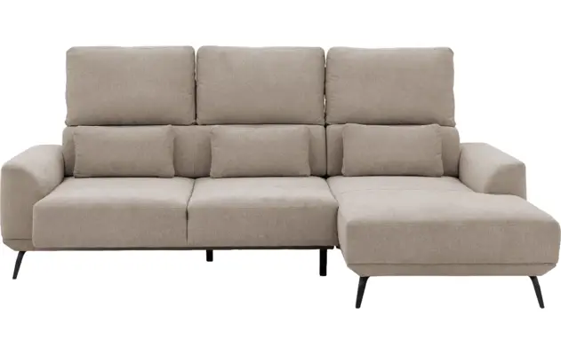 Goossens excellent loungebank princess beige stof - 8229789-05-gespiegeld