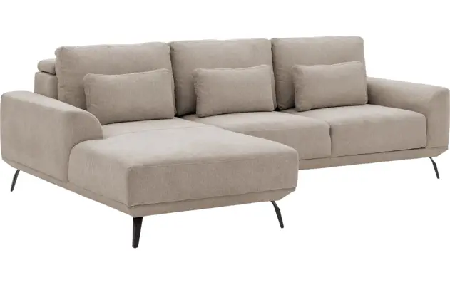 Goossens excellent loungebank princess beige stof - 8229789-06