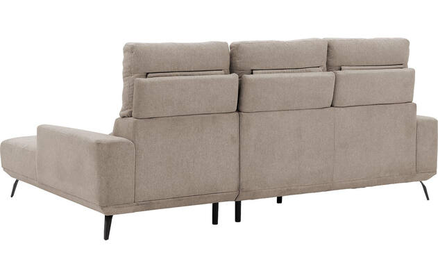 Goossens excellent loungebank princess beige stof - 8229789-08-gespiegeld
