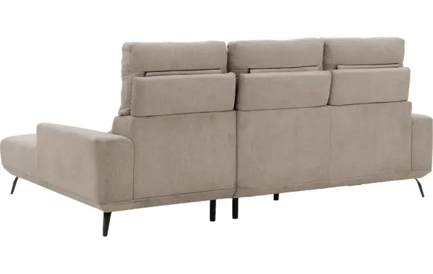Goossens excellent loungebank princess beige stof - 8229789-08-gespiegeld