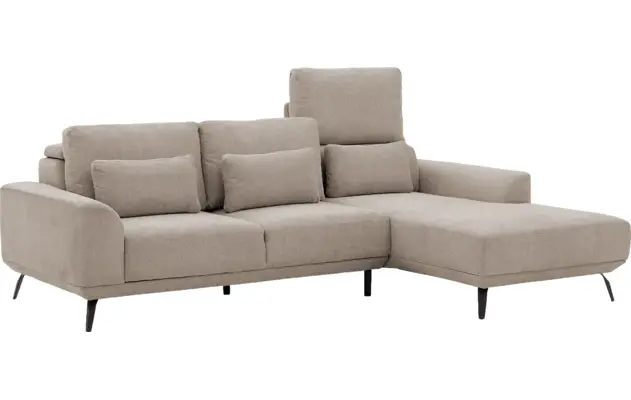 Goossens excellent loungebank princess beige stof - 8229789-09-gespiegeld