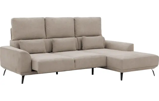 Goossens excellent loungebank princess beige stof - 8229789-11-gespiegeld