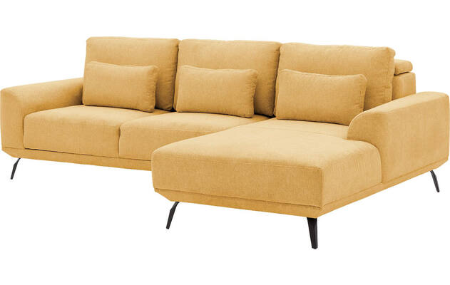 Goossens excellent loungebank princess geel stof - 8229790-06-gespiegeld