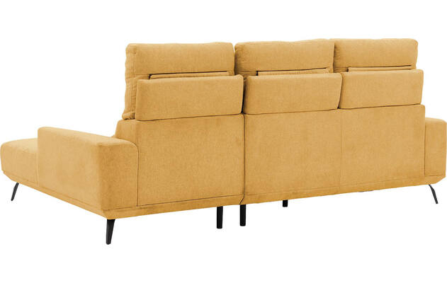 Goossens excellent loungebank princess geel stof - 8229790-08-gespiegeld