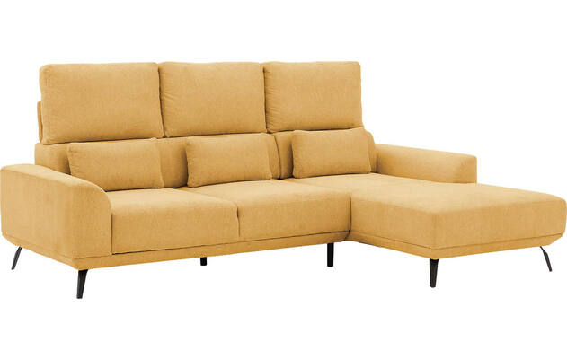 Goossens excellent loungebank princess geel stof - 8229790-10-gespiegeld