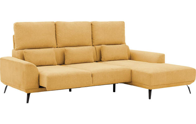 Goossens excellent loungebank princess geel stof - 8229790-11-gespiegeld