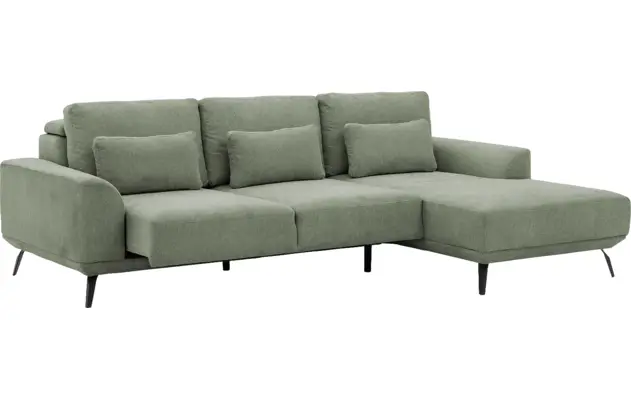 Goossens excellent loungebank princess groen stof - 8229791-03-gespiegeld