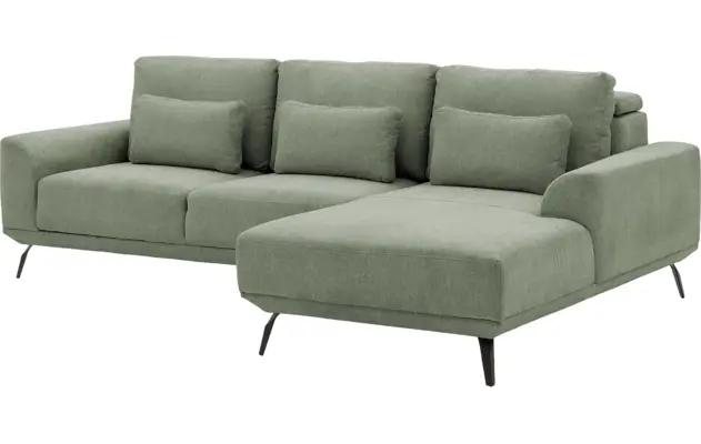 Goossens excellent loungebank princess groen stof - 8229791-06-gespiegeld