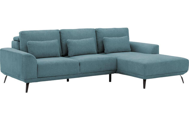 Goossens excellent loungebank princess blauw stof - 8229793-02-gespiegeld