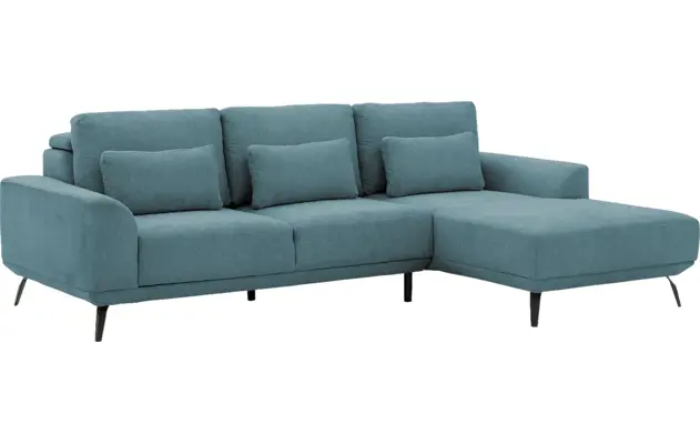 Goossens excellent loungebank princess blauw stof - 8229793-02-gespiegeld