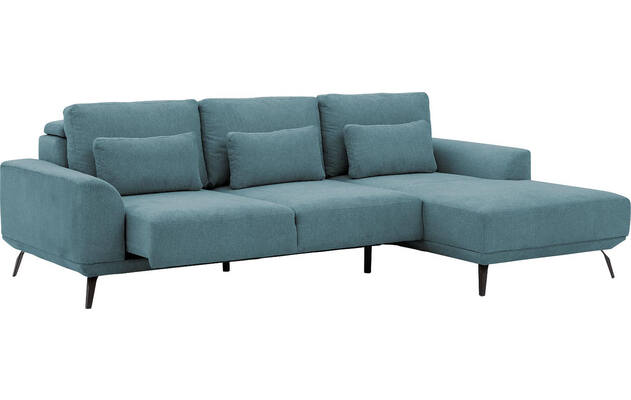 Goossens excellent loungebank princess blauw stof - 8229793-03-gespiegeld