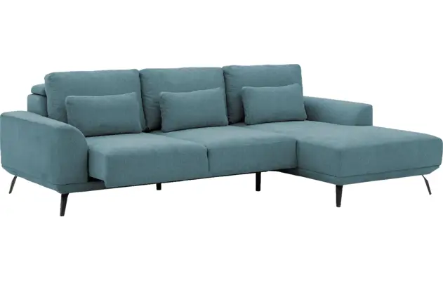Goossens excellent loungebank princess blauw stof - 8229793-03-gespiegeld