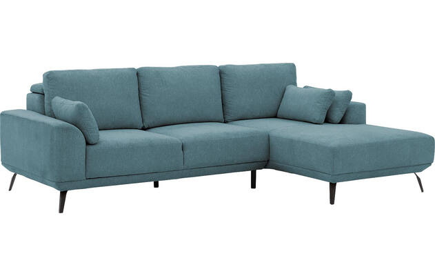 Goossens excellent loungebank princess blauw stof - 8229793-04-gespiegeld