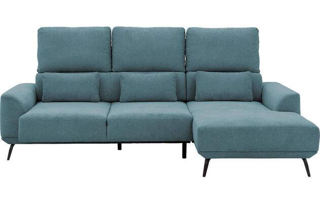 Goossens excellent loungebank princess blauw stof - 8229793-05-gespiegeld