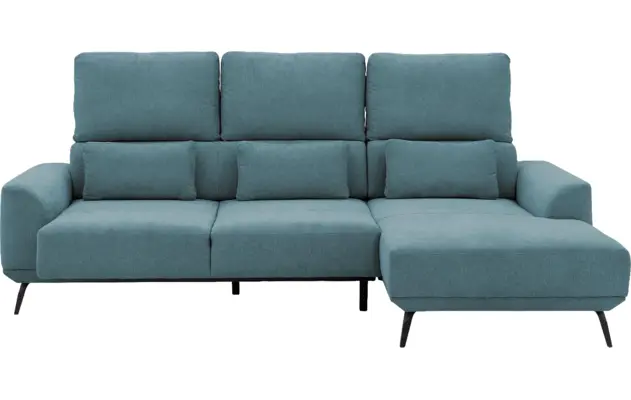 Goossens excellent loungebank princess blauw stof - 8229793-05-gespiegeld