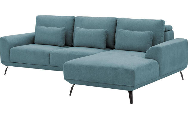 Goossens excellent loungebank princess blauw stof - 8229793-06-gespiegeld