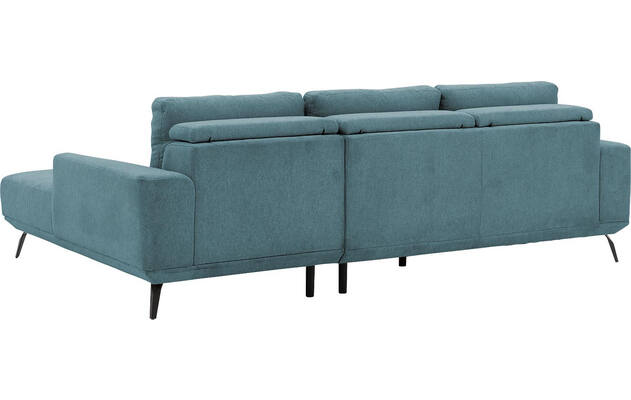Goossens excellent loungebank princess blauw stof - 8229793-07-gespiegeld