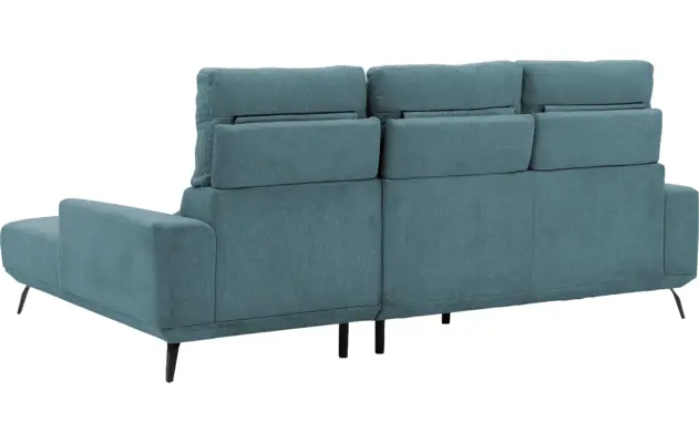Goossens excellent loungebank princess blauw stof - 8229793-08-gespiegeld